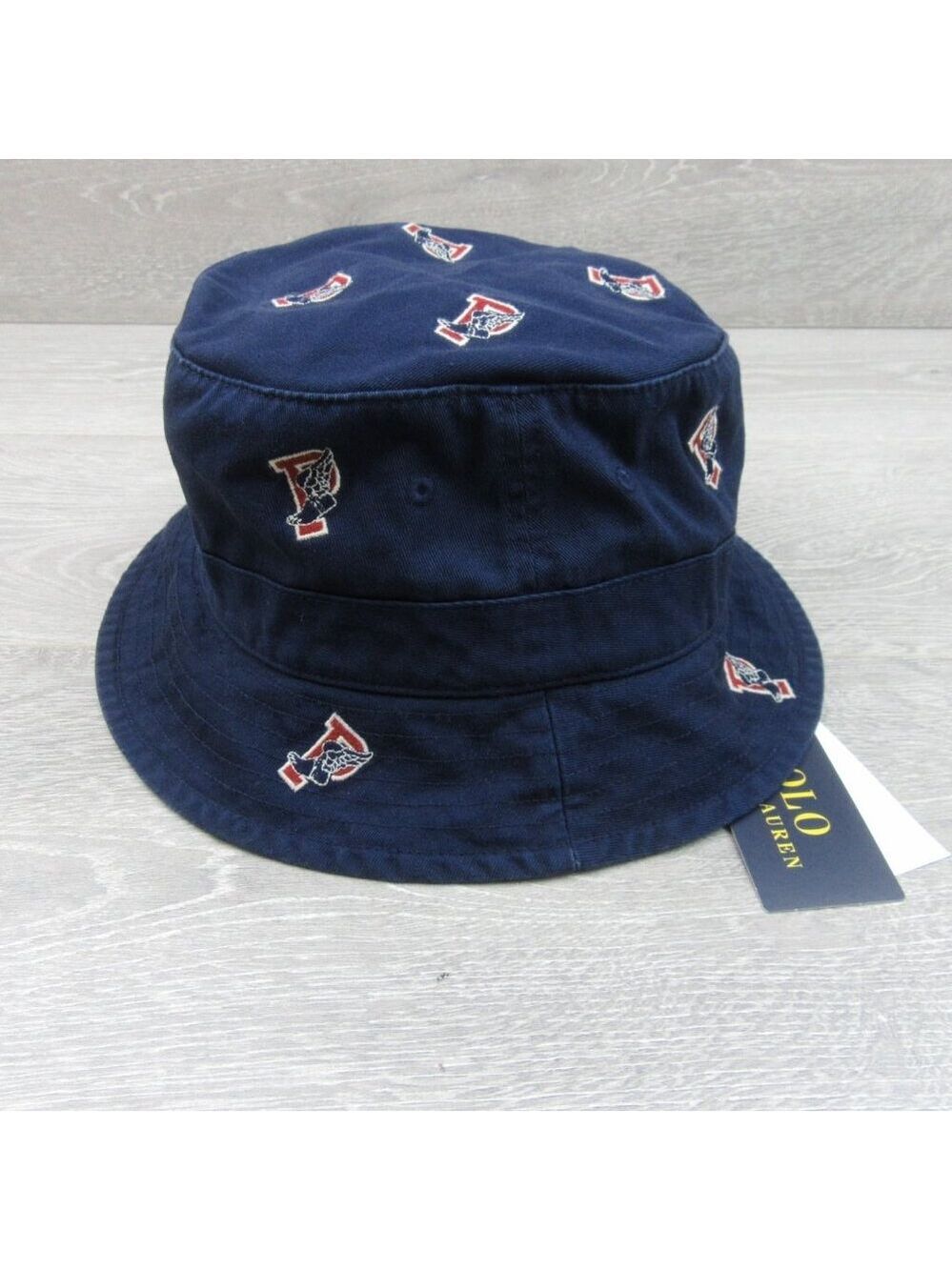Polo Ralph Lauren Embroidered P-Wing Bucket Hat Adult Size L/XL Navy Blue NEW - Picture 3 of 12